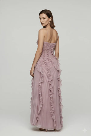 Pleated Chiffon Dress - Chiccharm Boutique