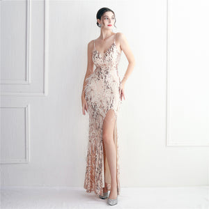 Plumage Luxe Sequin Gown