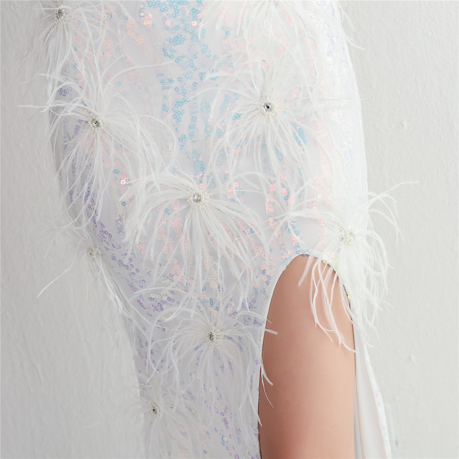 Plumage Luxe Sequin Gown - Chiccharm