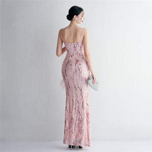 Plumage Luxe Sequin Gown