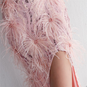 Plumage Luxe Sequin Gown