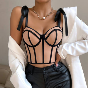 Ribbon Corset Top - Chiccharm Boutique