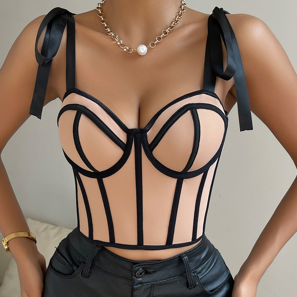 Ribbon Corset Top - Chiccharm Boutique