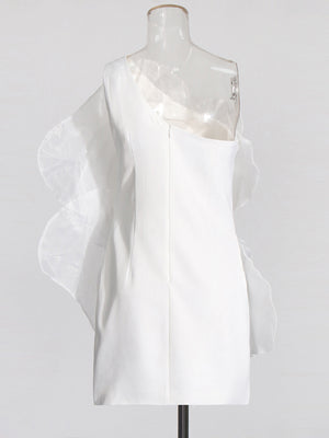  Romantic One Shoulder Floral Mini Dress For Summer Events - Chic Charm