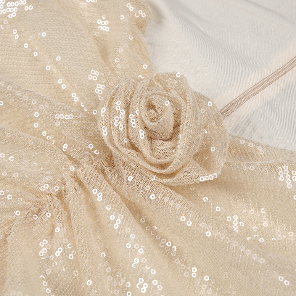 Rose Champagne Cut-Out Gown - Chiccharm