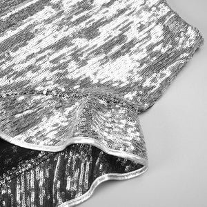 Ruffled Metallic Sequin Set - Chiccharm Boutique