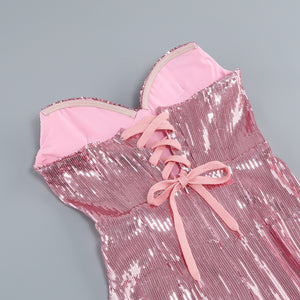 Sequin Glam Dress Maxi - Chiccharm Boutique