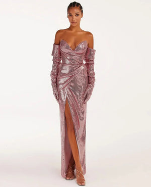 Sequin Glam Dress Maxi - Chiccharm Boutique