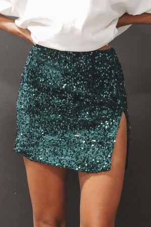 Sequin Mini Skirt – Sparkle Boldly in Every Step - Chiccharm Boutique