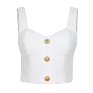 Sleeveless Vest Corset Skirt Set - Chiccharm Boutique