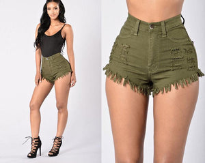 Stretch Sexy Frayed Shorts - Chiccharm