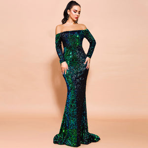 Sequin Dresses with Long sleeve - Chiccharm Boutique
