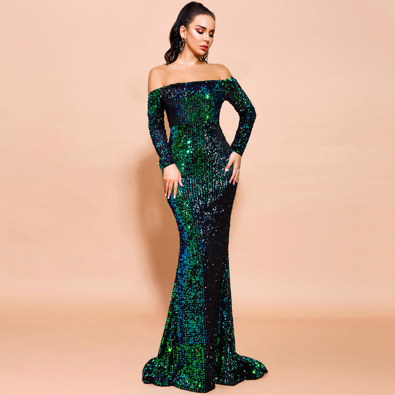 Sequin Dresses with Long sleeve - Chiccharm Boutique