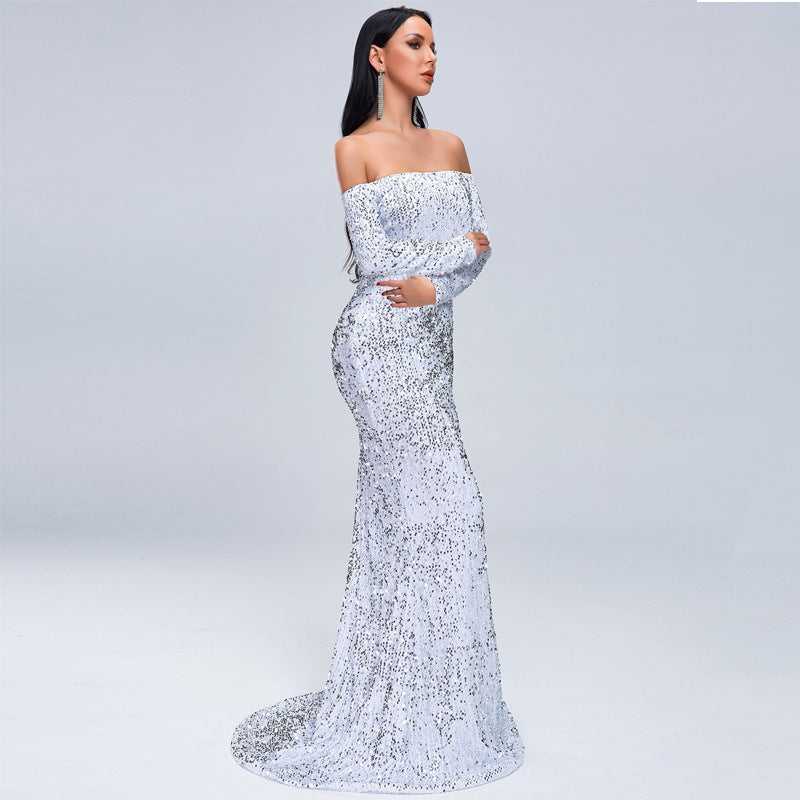 Sequin Dresses with Long sleeve - Chiccharm Boutique