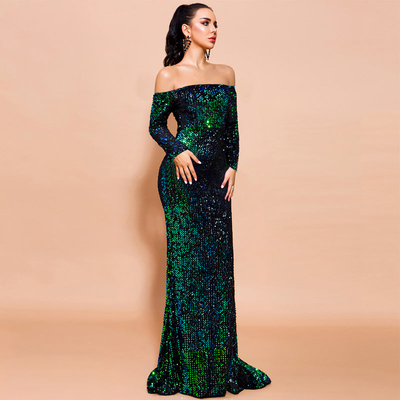 Sequin Dresses with Long sleeve - Chiccharm Boutique