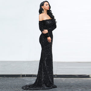 Sequin Dresses with Long sleeve - Chiccharm Boutique