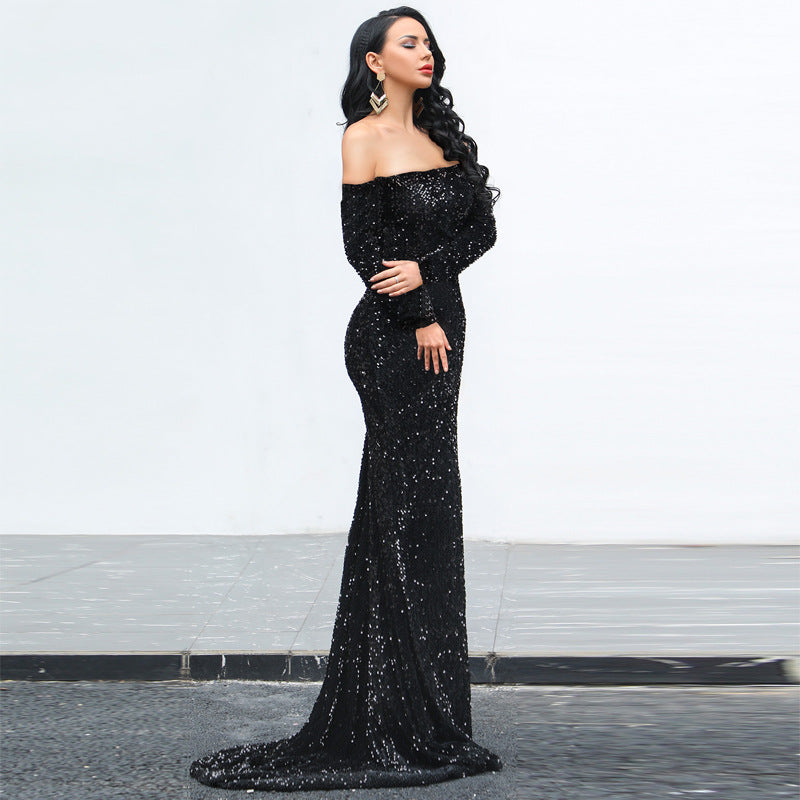 Sequin Dresses with Long sleeve - Chiccharm Boutique