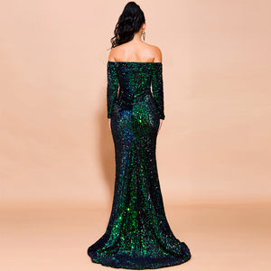 Sequin Dresses with Long sleeve - Chiccharm Boutique