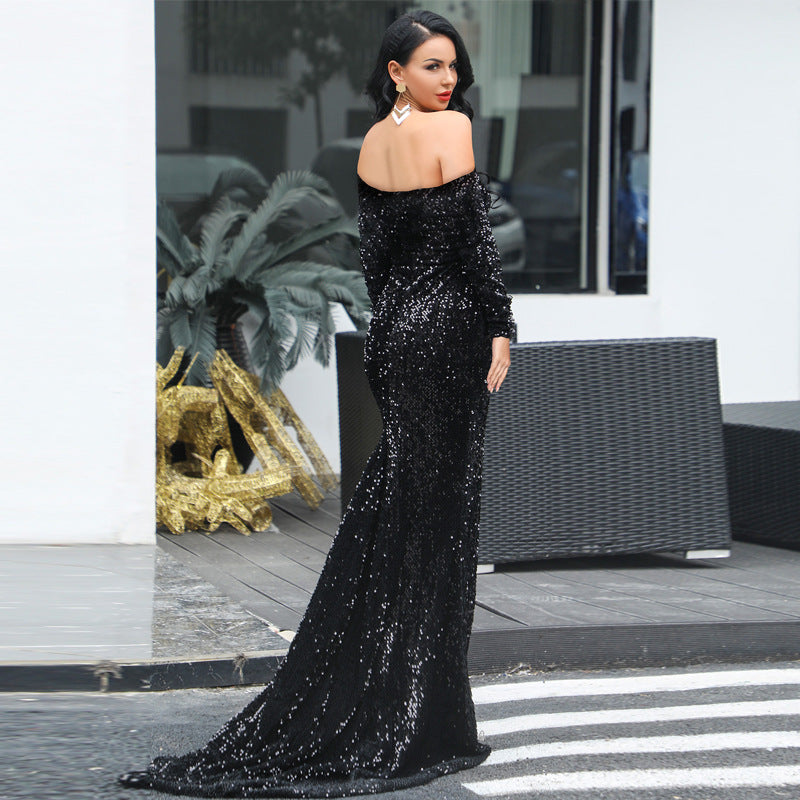 Sequin Dresses with Long sleeve - Chiccharm Boutique