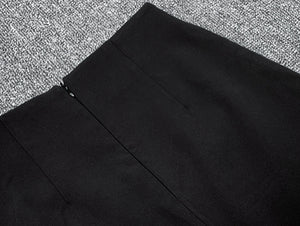 Tailored Blazer and Embellished Black Mini Skirt Suit for Women - Chiccharm