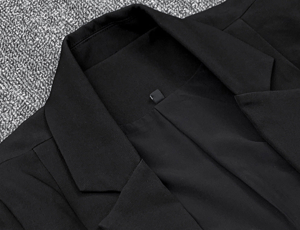 Tailored Blazer and Embellished Black Mini Skirt Suit for Women - Chiccharm
