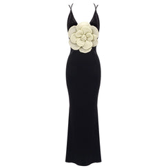 Velvet Dressing Gown with Gold Floral Accent - Chiccharm