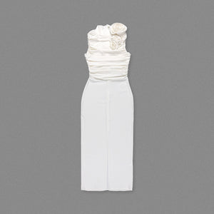 Vienna Rose Pleated Sheath Dress Midi
