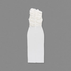 Vienna Rose Pleated Sheath Dress Midi